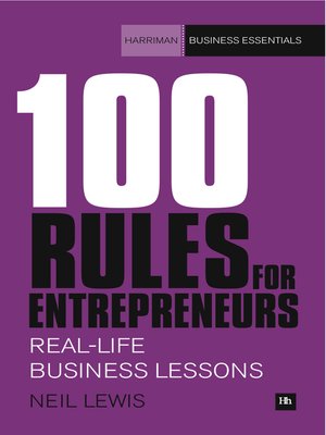 cover image of 100 Rules for Entrepreneurs